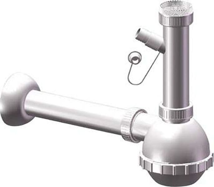 Sifone Scarico Pp a Bottiglia 1 Vasca con 1 Attacco 40 a 32 mm 5 Pezzi