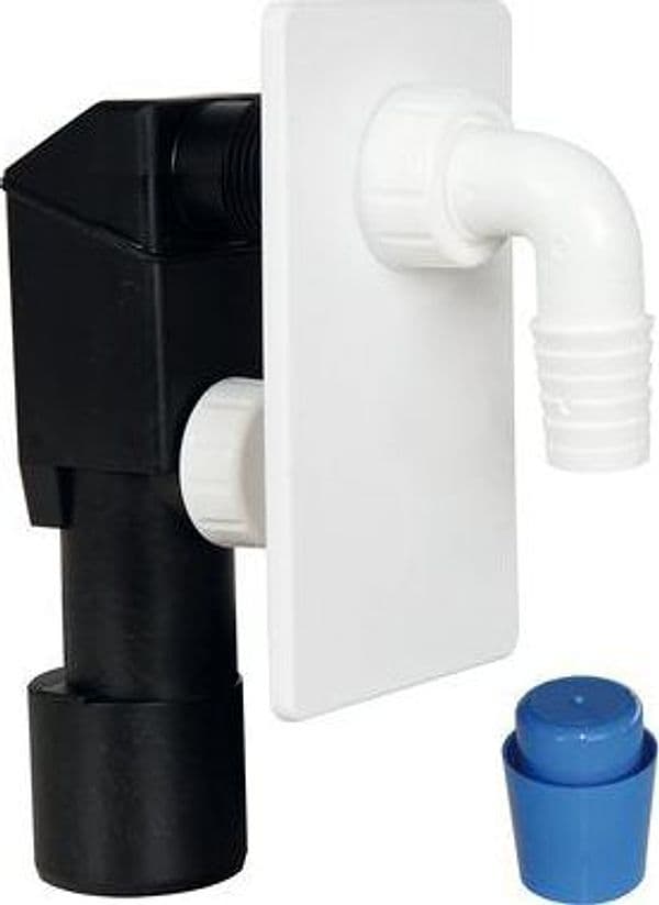 Sifone Scarico Pp Lavatrice ad Incasso Bianco 40 mm 5 Pezzi