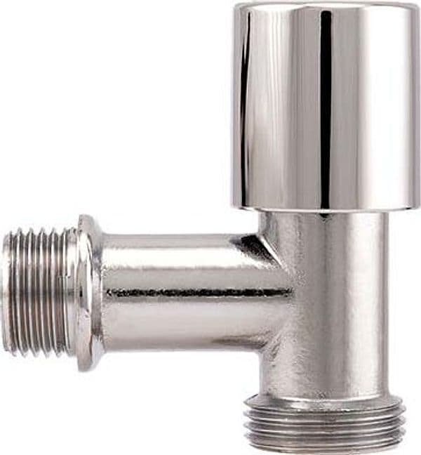 Rubinetto a Vite per Lavatrice 250 Itap Ottone Cromato 1/2MX3 4 M 6 Pezzi