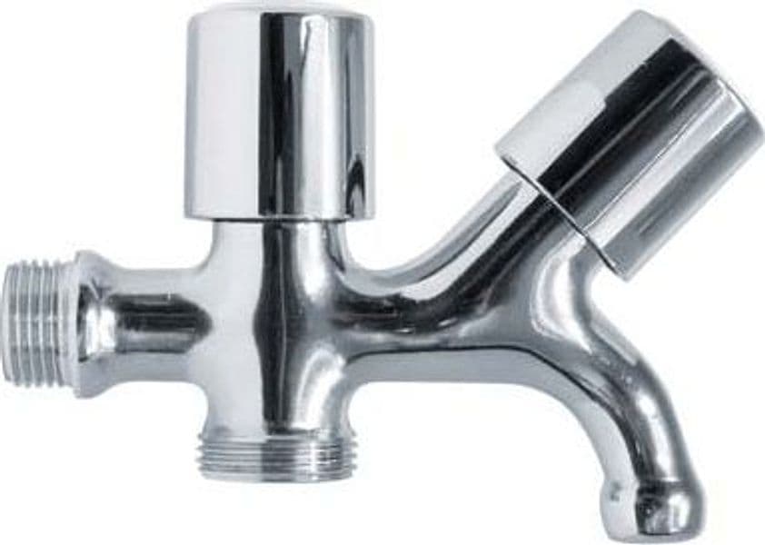 Doppio Rubinetto a Vite per Lavatrice 220 Itap Ottone Cromato 1/2mx3/4m
