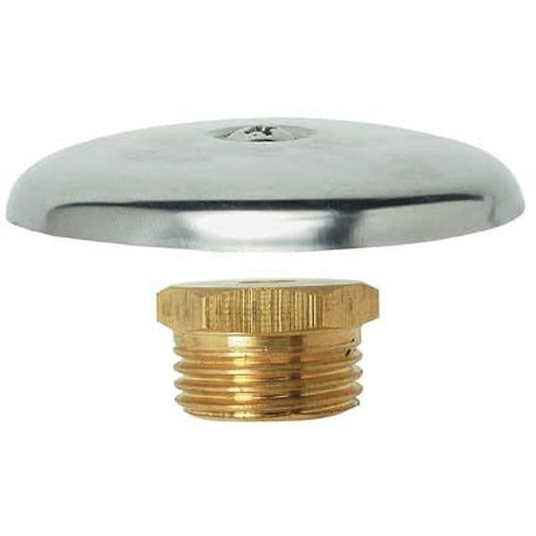 Tappo M Ottone con Rosone Inox 1 2 M 5 Pezzi