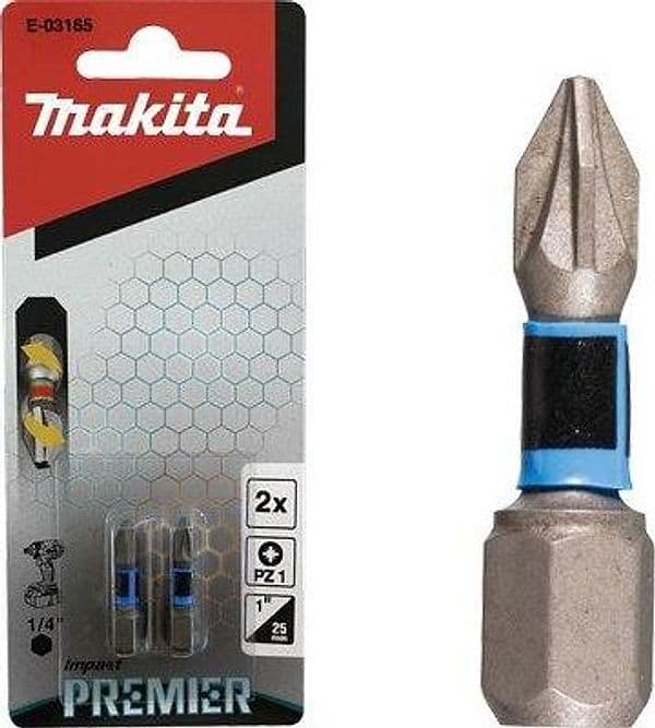 Inserto Croce Pozidriv per Avvitatore Impulsi Makita Pzxmm 1X25 2 Pezzi
