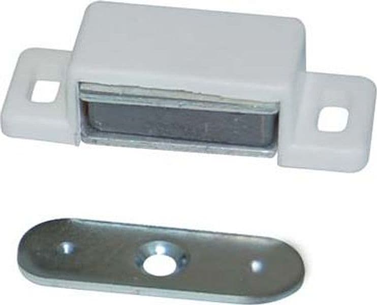 Cricchetto Magnetico Sportelli 306 Bianco 6 kg 48 mm H 15 mm 100 Pezzi