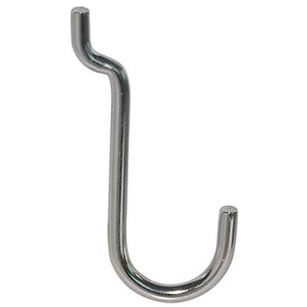 Gancio Uncino Acciaio per Pannello Espositivo Cromato 22 x 53 mm 200 Pezzi