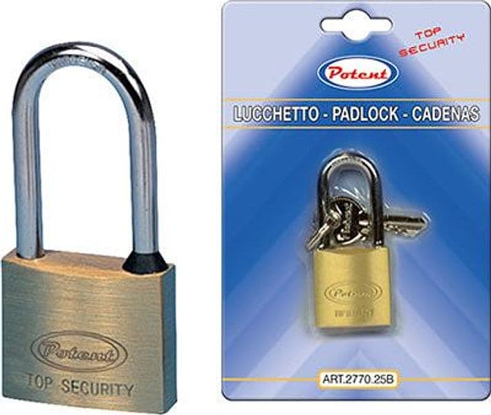 Lucchetto Arco Medio 2700B Potent Cromato 50 mm 6 Pezzi