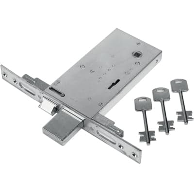 SERRATURA METALLO INFILARE 68 FEB  B.Q ZINC F.MM 25 DM M4 TRIPL+SCR H.MM 81 E.MM 90