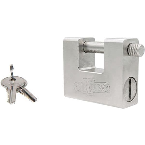 Lucchetto Antiscasso SSU84UK Ilsa Acciaio Carbonitrurato Cromato Chiavi 3