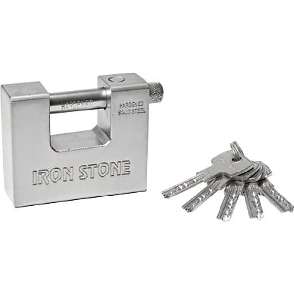 Lucchetto Antiscasso Ssu Is Ilsa KA2 Cromato 94 mm 6 Pezzi