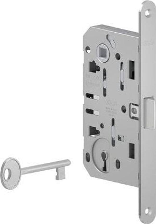 Serratura Patent B.tondo Cromo Opaco Mediana Agb I.mm 90 F.mm 18 E.mm 50