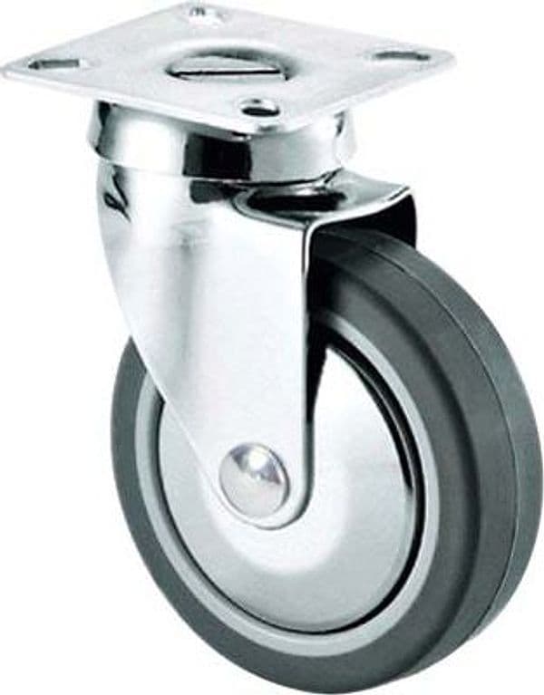 Ruota a Forcella Girevole 220C Avo X24 Grigia Ø 60 mm 60 x 60 mm 4 Pezzi