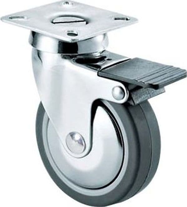 Ruota a Forcella Girevole con Fermo 220CBIS Avo Ø 40 mm 40 x 40 mm 4 Pezzi