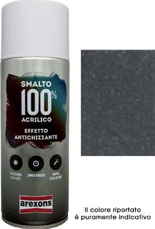 Smalto Spray 100% Acrilico Antichizzante Arexons Grafite 400 ml 6 Pezzi