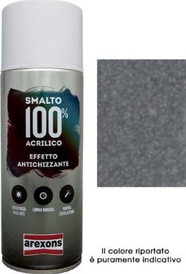 Smalto Spray 100% Acrilico Antichizzante Arexons Grigio 400 ml 6 Pezzi