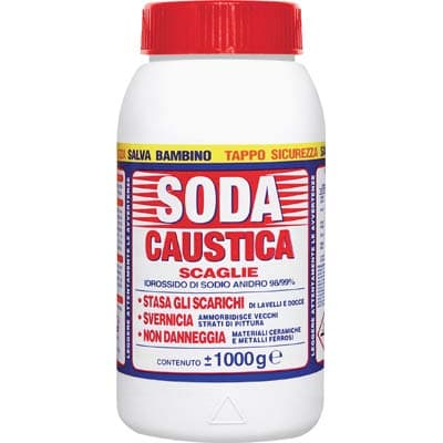 Soda Caustica Scaglie 1 kg 12 Pezzi
