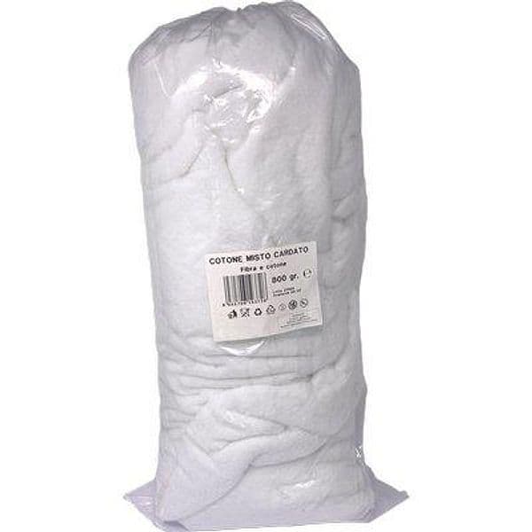Cotone Idrofilo Misto Fibra Cotone Cardato Bianco 800 g 2 Pezzi