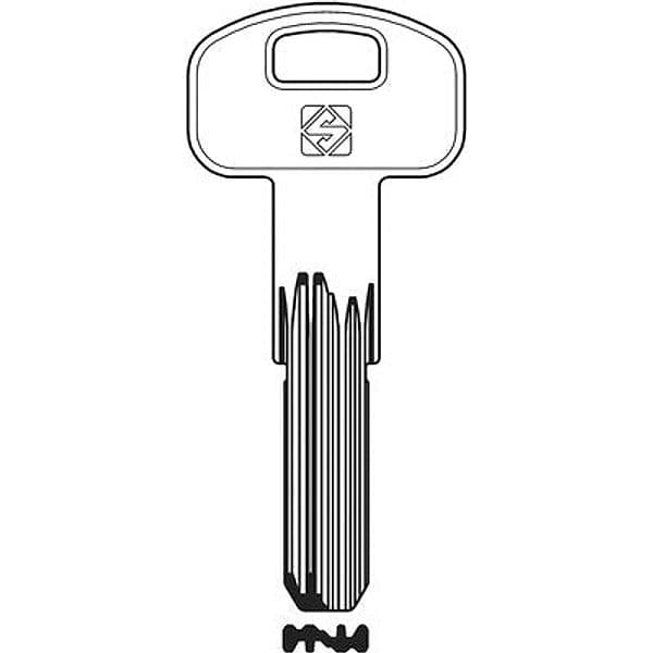 Chiave Punzonata Securemme SCM5R Silca Ottone Nichelato 5 Pezzi