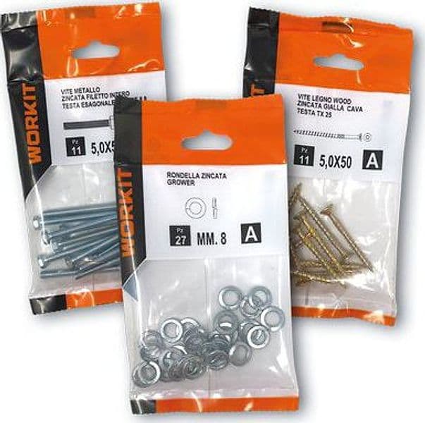 Workit Kit Vite Metallo TSP Zincata 200 200 Pezzi
