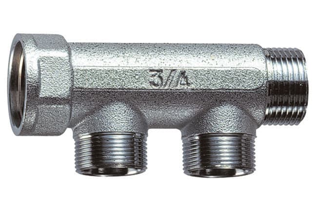 Collettore Cromato A 2 Derivazioni (Far)- M.F. 3/4- Far- Pezzi 1 in Collettori BricoGo - Marano di Napoli, commercioVirtuoso.it