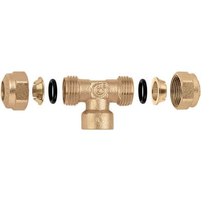 Raccordo O-Ring A Tee Femmina Per Tubo Rame- 1/2 - 14- Calef- Pezzi 1