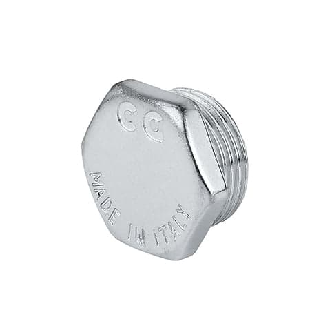Tappo Maschio Con Esagono Ottone Cromo- 1/2- Caval- Pezzi 10