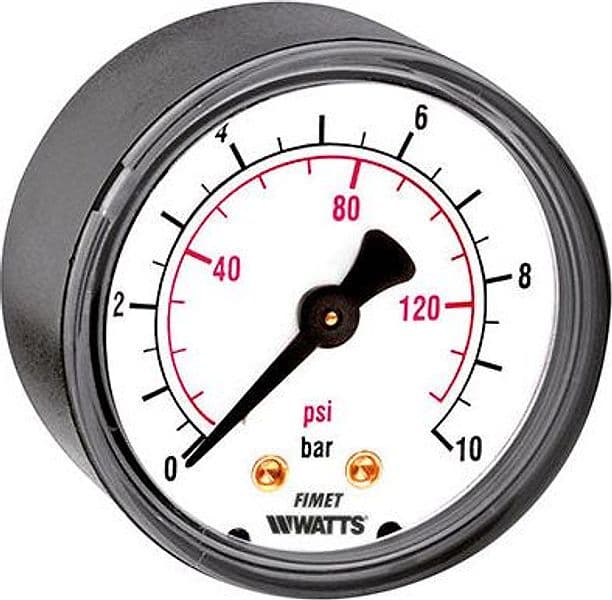 Manometro Attacco Posteriore M3A ABS 63 Watts 10 Bar