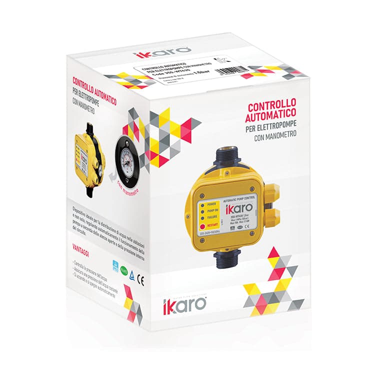 System Press Controllo Automatico Per Pompa C/Manometro- Ikaro- Pezzi 1 in Accessori per pompe BricoGo - Marano di Napoli, commercioVirtuoso.it