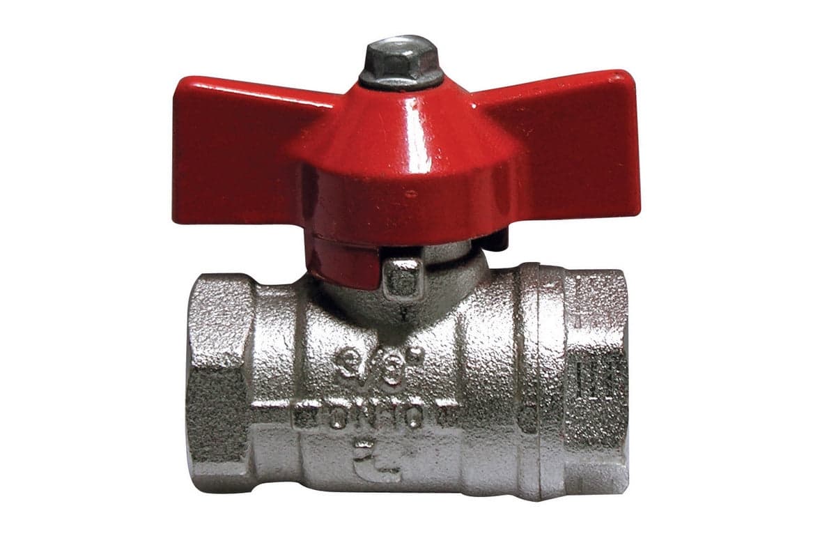 Valvola A Sfera Ff Con Farfalla Leva Rossa- 1 (Dn 25) F-Brico- Faidf- Pezzi 1 in Accessori BricoGo - Marano di Napoli, commercioVirtuoso.it