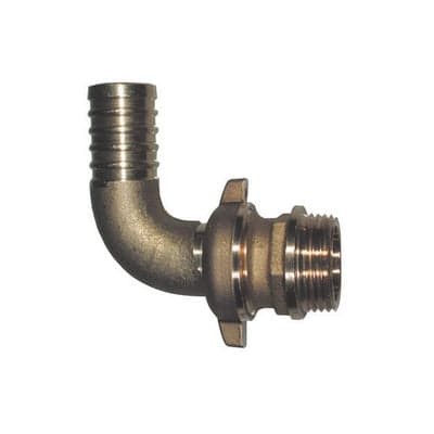 RACCORDO PORTAGOMMA IN OTTONE CURVO PER POMPA- 1 x Diam. 25- BUGAT- pezzi 1
