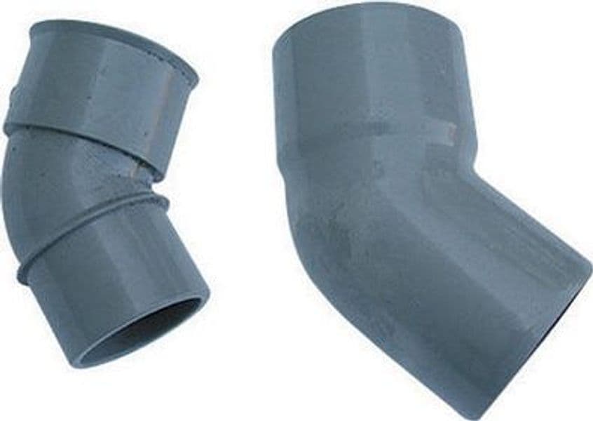 Curva 45 ° MF PVC Grigio Ø 40 Senza