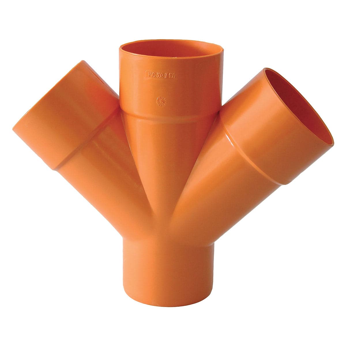 Derivazione Doppia 45 ° Arancio- Diam. 125- Esclu- Pezzi 1 in Scatole per placche BricoGo - Marano di Napoli, commercioVirtuoso.it