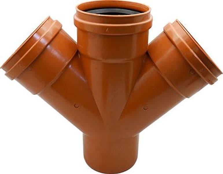 Braga Doppia 100 x 45 ° RAL 8023 Ø 100 Esclu