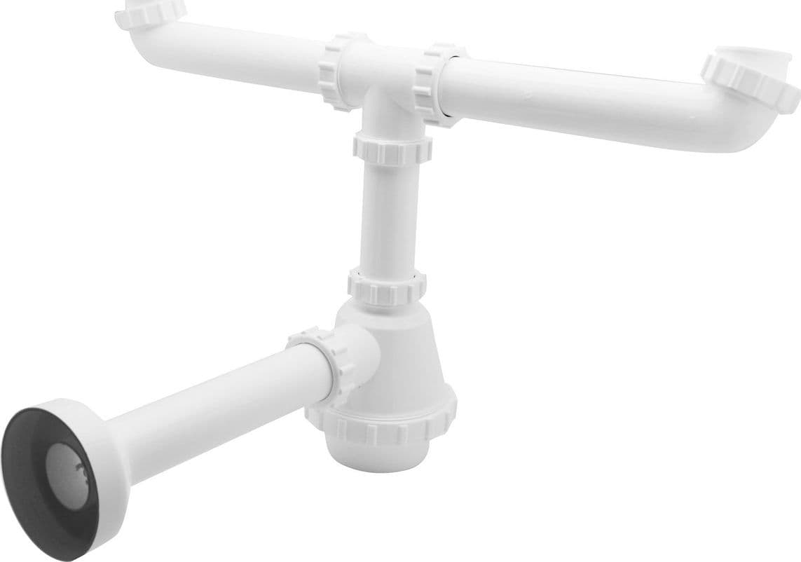 Sifone Pvc 2 Vie S / Piletta Per Inox- 11/2 Diam. 40- Dh- Pezzi 1 in Valvole di controllo flusso doccia BricoGo - Marano di Napoli, commercioVirtuoso.it