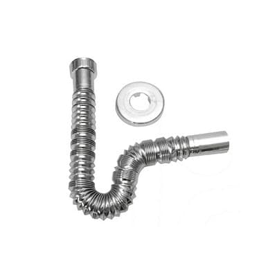 TUBO ESTENSIBILE MAGIKONE CROMATO CON ROSONE- 1 1/2 x 40- BONOM- pezzi 1
