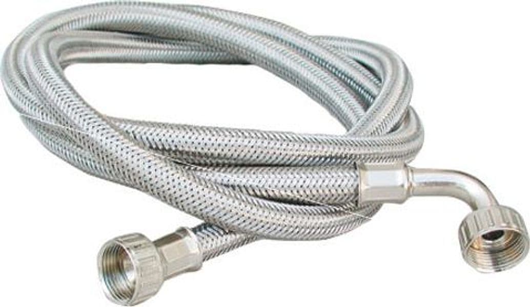 Tubo Carico Lavatrice Inox Con Curva- Mt. 2,00- Dh- Pezzi 1 in Altri ricambi per lavatrici BricoGo - Marano di Napoli, commercioVirtuoso.it
