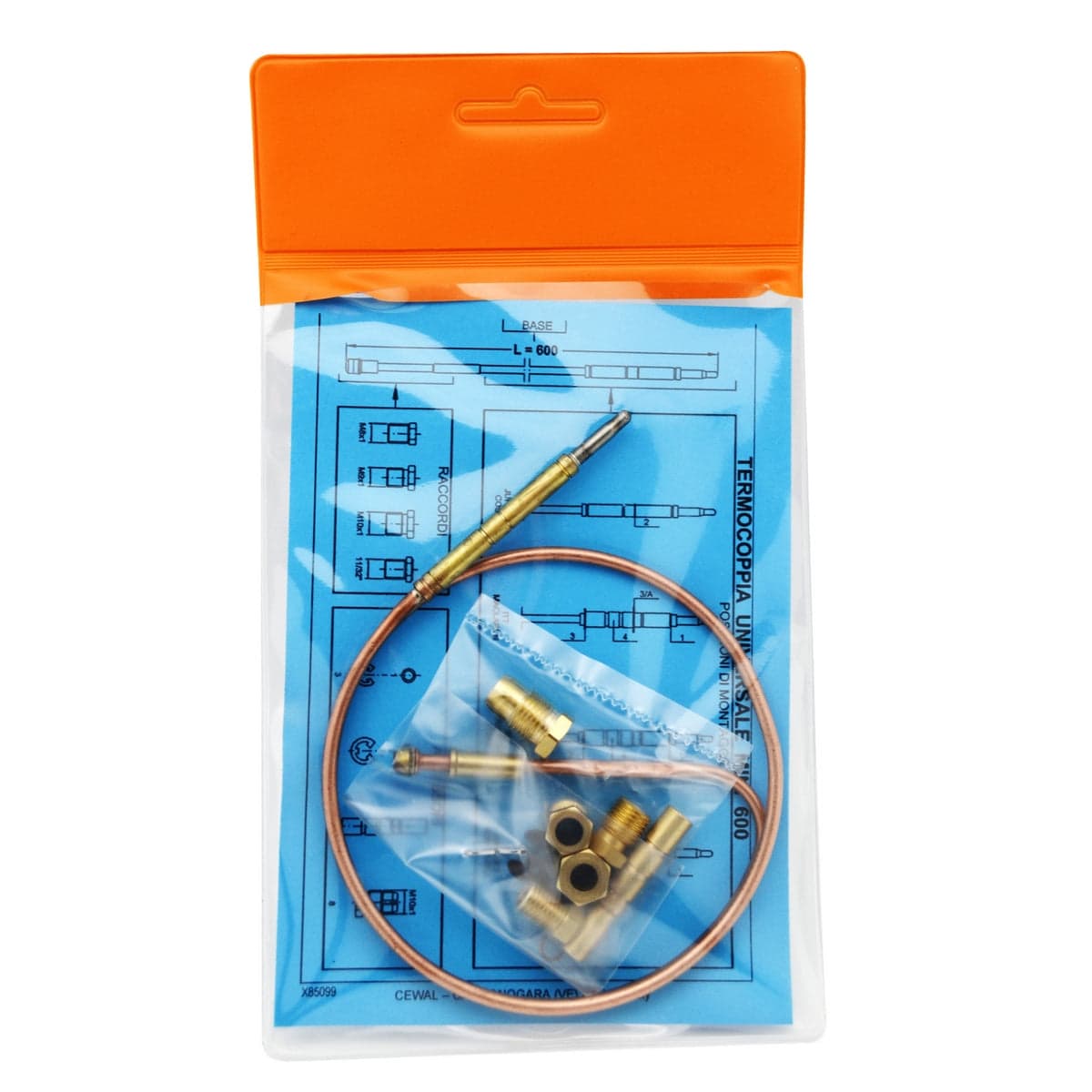 Termocoppia Universale Modello Mini- L. 600 Mm- Cewal- Pezzi 1 in Altri ricambi per forni BricoGo - Marano di Napoli, commercioVirtuoso.it