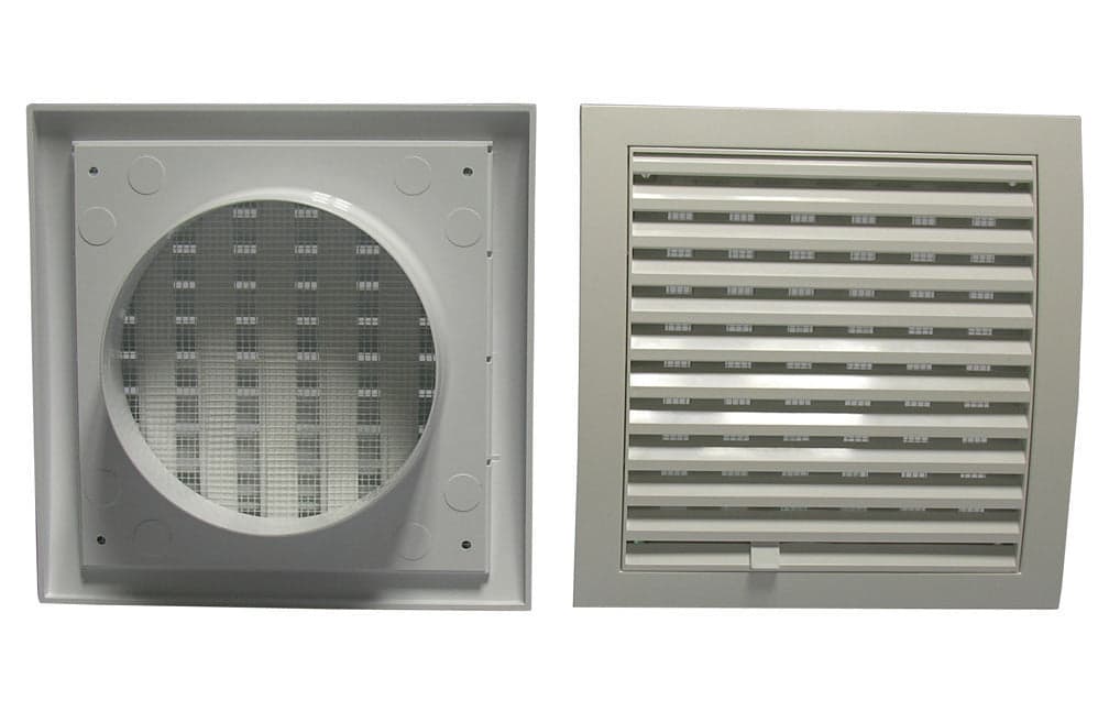 Griglia Di Aerazione Quadrate Con Imbocco Tondo- Diam.100- Dk- Pezzi 1 in Registri griglie e sfiatatoi BricoGo - Marano di Napoli, commercioVirtuoso.it