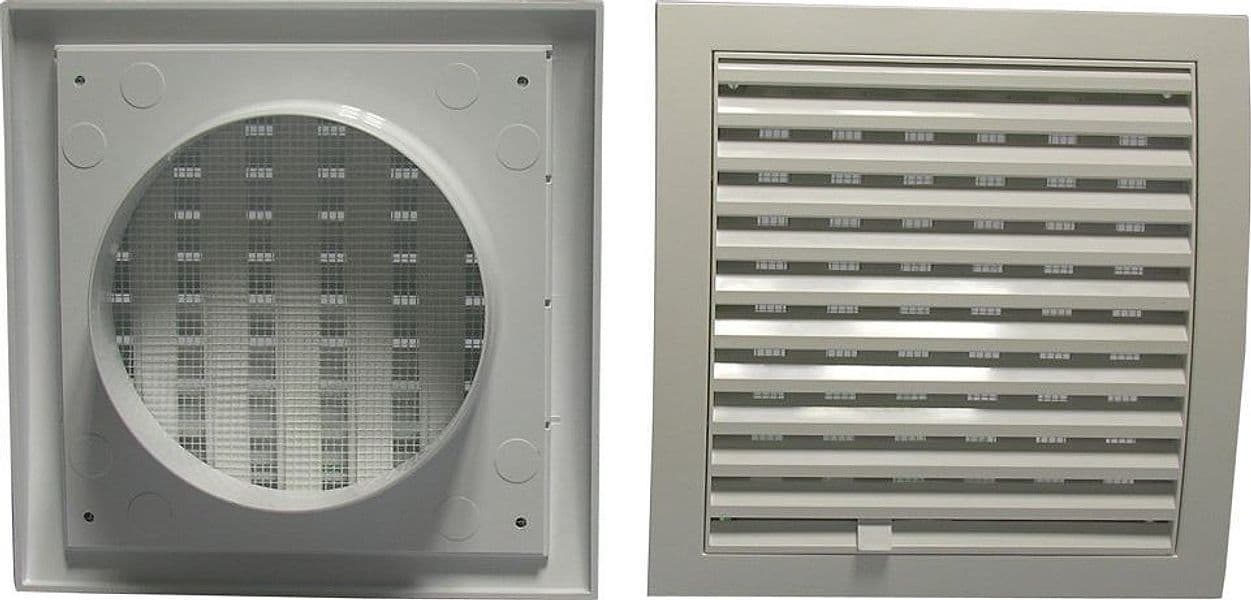 Griglia Di Aerazione Quadrate Con Imbocco Tondo- Diam.150- Dk- Pezzi 1 in Registri griglie e sfiatatoi BricoGo - Marano di Napoli, commercioVirtuoso.it