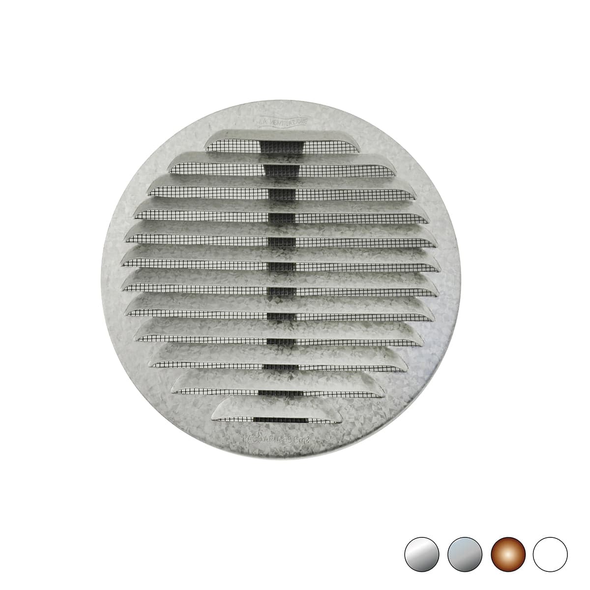 Griglia Tonda In Metallo Con Molle E Rete D.80-140 Mm- Alluminio Ramato- First- Pezzi 1 in Registri griglie e sfiatatoi BricoGo - Marano di Napoli, commercioVirtuoso.it