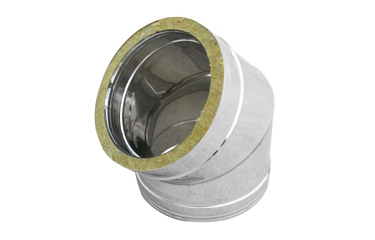Curva In Acciaio Inox 316L A 45 ° Doppia Parete- D. Int. 80 - D. Est. 130- Dk- Pezzi 1 in Impianti di scarico BricoGo - Marano di Napoli, commercioVirtuoso.it