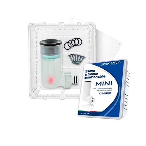 Kit Sifone A Secco Con Scarico Orizzontale Mini- Mm 154 X 174 X 58- Vecam- Pezzi 1 in Trappole BricoGo - Marano di Napoli, commercioVirtuoso.it