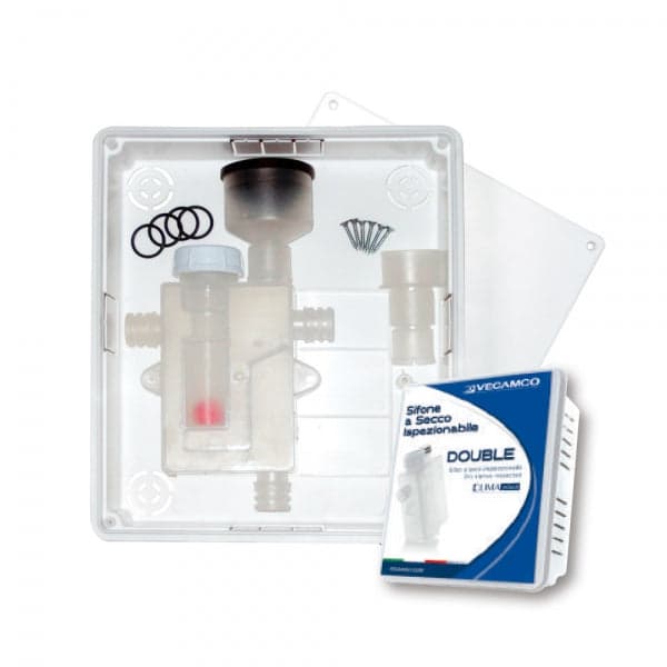 Kit Sifone A Secco Double- Mm 204 X 239 X 57- Vecam- Pezzi 1 in Trappole BricoGo - Marano di Napoli, commercioVirtuoso.it