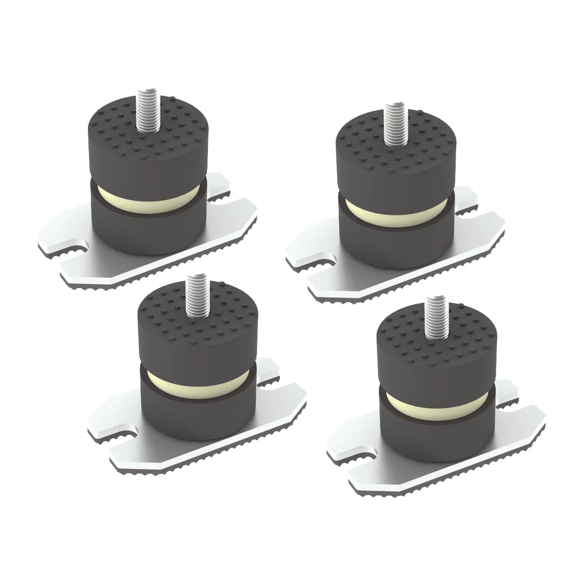 4 Pz Antivibranti A Pavimento Con Piastra- Hxl 40X40 Mm M8X22- Dc- Pezzi 1 in Piastre antivibrazioni BricoGo - Marano di Napoli, commercioVirtuoso.it