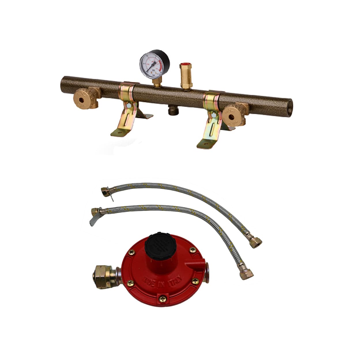 Centralina Gas Tubolare 2 Elementi Con Manometro Valvola E Flessibile- 2 Att.- Gnali- Pezzi 1 in Regolatori gas e pompe BricoGo - Marano di Napoli, commercioVirtuoso.it