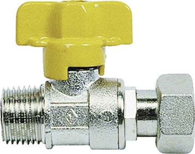 Rubinetto A Sfera Per Gas Mf Con Bocchettone- 3/4 X 1/2- Bugat- Pezzi 1 in Valvole a sfera BricoGo - Marano di Napoli, commercioVirtuoso.it