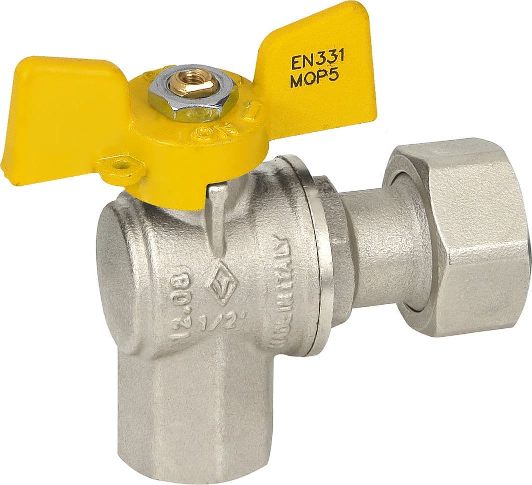 Valvola A Sfera Gas Femmina / Dado Mobile- 3/4 X 3/4 Dn 15- Bugat- Pezzi 1 in Valvole a sfera BricoGo - Marano di Napoli, commercioVirtuoso.it