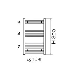 Termoarredo Linea Kalura Diritto H 800- Cromo Int. 450 - L 500- Aton- Pezzi 1 in Radiatori BricoGo - Marano di Napoli, commercioVirtuoso.it