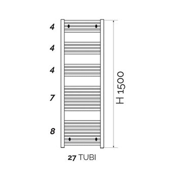 Termoarredo Linea Kalura Diritto H 1500- Bianco Int. 450 - L 500- Aton- Pezzi 1 in Radiatori BricoGo - Marano di Napoli, commercioVirtuoso.it
