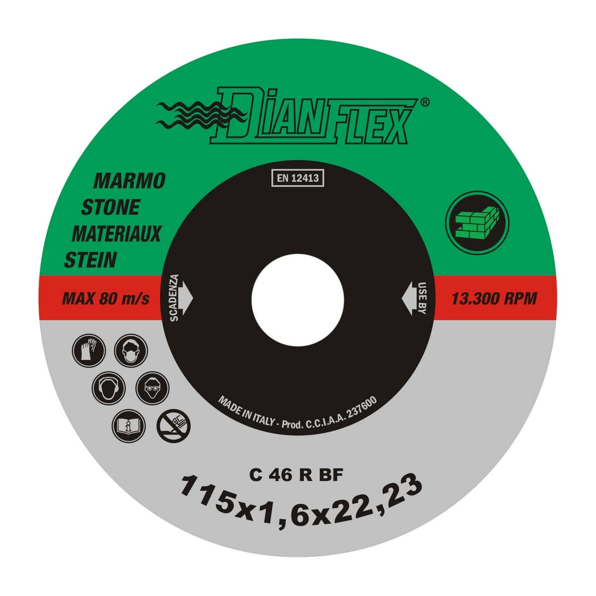 Disco Abrasivo Per Marmo- Mm 115 X Sp. 1.6- Dh- Pezzi 1 in Dischi diamantati BricoGo - Marano di Napoli, commercioVirtuoso.it