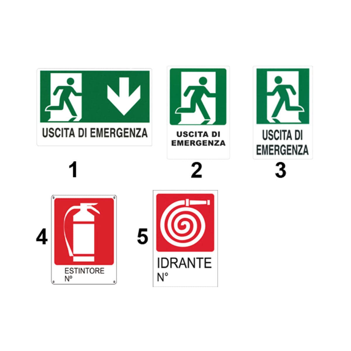 Cartello In Plastica Segnalatori D'Emergenza- 5 Idrante N°- Ff- Pezzi 1 in Segnaletica antinfortunistica BricoGo - Marano di Napoli, commercioVirtuoso.it