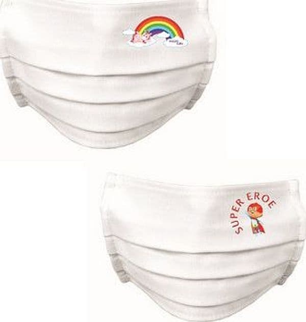 10 Pezzi Mascherine Bambini Sorriso Junior Sorriso 7 a 10 Anni Senza